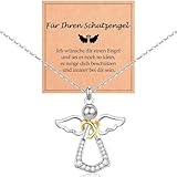 WOVEE Schutzengel Kette Engel Anhänger Halskette für Mädchen Kinder Geschenke zum Schulanfang Gesundheit Glücksbringer Tochter
