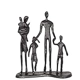 Aoneky Familie Figur Statue - Metall Kunst Skulptur Geschenk für Jahrestag, Geburtstag，Dekoration für Haushalt und Büro (Familie von 5)