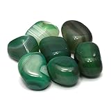 CrystalAge Grüner Achat-Trommelstein (25–30 mm) – Einzelstein