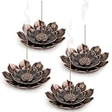 VFANDV 4 Stück Räucherstäbchen Halter, Lotus Stick Räuchergefäß Weihrauchhalter Brenner 6 Loch Räucherstäbchenhalter für Räucherkegel Räucherstäbchen oder Deko Wohnzimmer Yoga Zubehö