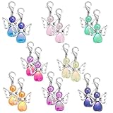 COYUN 16 Stück Schutzengel Anhänger Mini Geschenke, Schutzengel Schlüsselanhänger, Schlüsselanhänger Engel, Perlenengel Anhänger Gastgeschenk für Hochzeit, Mitbringsel Weihnachten, Kommunion Deko