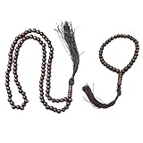 EHDWXVZM 2 Stücke Holzperlen, Muslimische Perlen, Segenperlen, Islamische Geschenke, Handheld -Rosenkranz, Hölzerne Rosenkranzarmbänder.