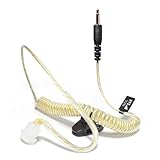 HYS Ohrhörer Schallschlauch - 3,5mm Klinke - One Ear - Listen Only Kopfhörer mit symmetrischer Armatur - Kopfhörer Headset für Funkgeräte Lautsprechermikrofonen