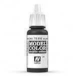 Vallejo, Model Color, Acrylfarbe, 17 ml Schwarze Glasur