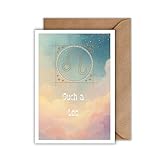WBdesignz Grußkarte mit Umschlag Sternzeichen Löwe – Geburtstagskarte „Such a Leo“ Wolken Motivation Aufmerksamkeit Inspiration Spiritualität Astrologie (DIN A6)