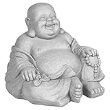 STONE-Lite Gartenfigur Fat Laughing Happy Buddha Fibreclay Statue