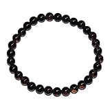 Janni-Shop-Armbänder Rauchquarz Kugel Armband 6 mm auf stabilem Stretchband aufgezogen