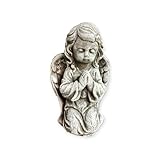 OriginalPaul Skulp & Betondesign Kleiner Engel knieend - Steinfigur aus hochwertigem Steinguss (Beton) für Haus und Garten