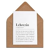 Lehrerin Karte mit Umschlag – Lehrerin Definition