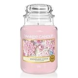 Yankee Candle Duftkerze im Glas (groß) | Snowflake Cookie | Brenndauer bis zu 150 Stunden