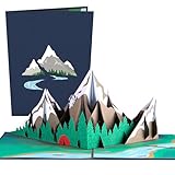 Lovepop® 3D Pop-Up Karte Berge & Täler Grußkarte für Bergsteiger, Abenteurer, Bergliebhaber, Wanderer für Urlaub, Geburtstag mountain card | inkl. Umschlag & Versteckfach für Geld & Gutscheine