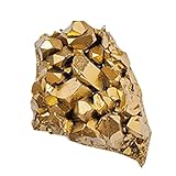Rohkristalle - Kristallcluster, Pyrite Crystal Stage | Galvanisierte goldene Rohkristallcluster - Mineralkristall-Exemplar, natürliche Kristall-Rohedelstein-Cluster für Heimdekorationshandwerk