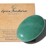 AWARDSEN 1 PCS 2.4' Grün Aventurin Edelsteine Groß, Kristall Oval Heilung Kristall für Reiki Heilung, Wiccan Lieferungen, Balancing Meditation Zubehör