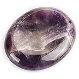 Artistone Crystal Thumb Worry Stone Polierte Palm Chakra Daumen Sorgensteine Heilkristalle für Angst Stressabbau Meditation Reiki Balancing Massage mit Geschenkbox (Amethyst)