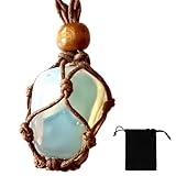 Kristalle Opal Kette, Opal Anhänger, Opal Heilstein Halskette, Damen Heilung Edelsteine, Reiki Schmuck, Geschenke für Muttertag, Weihnachten, Valentinstag, Geburtstagen und Anderen Feiertagen