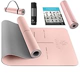 KESSER® Gymnastikmatte mit Tragegurt rutschfest TPE Yogamatte Gepolstert & rutschfest Fitnessmatte, 183 x 61 Trainingsmatte für Fitness Sportmatte, Pilates & Gymnastik + Tragegurt & Tasche, extradick