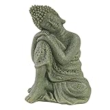 MagiDeal Thailand Buddha Figur, Harz Buddha Statue, Buddha Skulptur Ornament Vintage Stil Kunstwerk für Wohnzimmer Outdoor Indoor Schreibtisch Dekoration, Stil D 7,5 x 7 x 10,3 cm