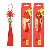 3er-Pack chinesische Knoten-Glücksanhänger, Peking-Opern-Gesichtsperle, rote Hängequaste für chinesisches Neujahr, Glücksgeschenk, Zuhause, Auto, Feng Shui-Dekor, Souvenir
