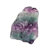 Erliway 1,25–2 Zoll große Regenbogen-Fluorit-Rohkristalle, natürlicher rauer Fluoritkristall, Heilkristalle, Steine zum Trommeln, Cabbing, Brunnensteine, Dekoration, Polieren, Wicca und Reiki