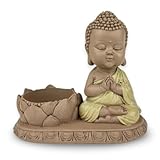 Statue Kerzenhalter CH03 - Inspirierende Zen-Figur - Glücksbringer Positive Konzentration - Kerzenhalter Windlicht- H 11,5 cm - Zen'Light