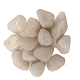 Milchquarz Trommelsteine A- Qualität - 3x4cm; 500g I Glücksbringer I Energiearbeit | Meditation I Lucky Stone I Glückssteine | Mineralien | Dekosteine I