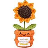 MuMyer Handgefertigte Sonnenblumen-Puppe aus Wolle – vergessen Sie nie den Unterschied, den Sie machen, positives Geschenk für Frauen, Freunde, Kollegen, Muttertag, Geburtstag