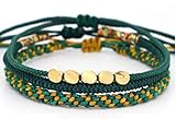 GOODCHANCEUK geflochtenes Armband mit Diamantknoten, 3 Stück, verstellbare Kupferperlen, tibetisches gewebtes Freundschaftsarmband, handgewebtes Transfer-Armband für Damen und Herren