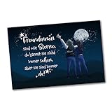 Freundinnen sind wie Sterne Souvenir Magnet mit schönem Spruch über eure Verbundenheit als Geschenk um die Freundschaft zu beweisen