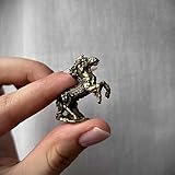 Asien Lifestyle Mini Pferde Figur Bronze Skulptur 3,5cm chinesisches Krafttier & Tierkreiszeichen