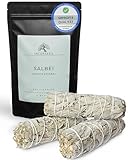 Weißer Salbei Räuchern, 3 Stück Räucherbündel, Weisser Salbei Räuchern, Sage Smudge Stick, White Sage, Salbei Getrocknet, Weißer Salbei Zum Räuchern