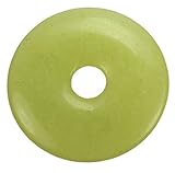 Lebensquelle Plus China-Jade Edelstein Donut | Ø 40 mm Edelstein Anhänger