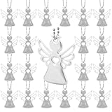 Otuuz 20 Stück Reflektierende Engel Schlüsselanhänger Schutzengel Anhänger Kinder Reflektor Anhänger Reflektierenden Sicherheitsetiketten für Rucksäcke Handtasche Deko Gehen Laufen Mitgebsel