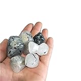 200 g natürlicher schwarzer Turmalin-Quarz-Palme-Kristall-Edelstein-Flacher polierter Heilstein 15 mm-20 mm schöner Kristall JZIGTDEM
