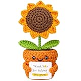 MuMyer Handgefertigte Sonnenblumen-Puppe aus Wolle – vergessen Sie nie den Unterschied, den Sie machen, positives Geschenk für Frauen, Freunde, Kollegen, Muttertag, Geburtstag