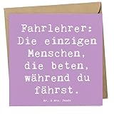 Mr. & Mrs. Panda Deluxe Karte Spruch Fahrlehrer Engel - Lavendeltraum