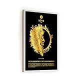 codiarts. Astrologie Sternzeichen Poster | Goldfolienprägung | goldenes Tierkreiszeichen Löwe Wandbild | DIN A3 ohne Rahmen (Leo, Schwarz)