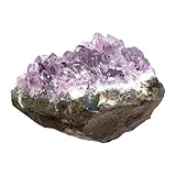 TNSLAND Amethyst Druse Natürliche Heilsteine Cluster Bergkristall Amethyst Stein Edelsteine Groß Kristalle Unregelmäßige Geodenhöhlen Drusensegment Rohsteine Reiki Heilung Kristall Deko 50-60g