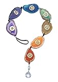 JSDDE 7 Chakra Aufhänger Deko Sonnenfänger Anhänger Natürlich Edelsteine Wandbehang Ornament Fensterdekoration Hängend Feng Shui Glücksbringer Schmuck
