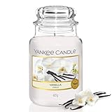 Yankee Candle Duftkerze im Glas (groß) | Vanilla | Kerze mit langer Brenndauer bis zu 150 Stunden | Perfekte Geschenke für Frauen