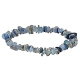 Lebensquelle Plus besonderes Splitterarmband | Handgefertigtes Elastisches Stretch Splitter Armband | Echter natürlicher Edelstein (Kyanit (Disthen))