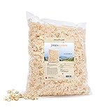 Zirben Familie® naturbelassene ZirbenFlocken 380 g | feine Zirbenspäne ohne Staub oder Sägespäne | zum Nachfüllen und Auffrischen unserer ZirbenKissen | Luftdichte Nachfüllpackung mit gehobeltem Zirbe