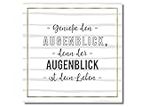 Genieße den Augenblick - Duftumschlag mit Spruch Geschenkidee Mitbringsel für Freunde und Familie Affirmation Duftbeutel Duftgeschenk Dufttütchen Raumduft (Fleur Blanche)