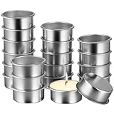 IMIKEYA 20 Stück Teelichthalter Metall: 45mm Teelicht Tüllen Einsatz Teelicht Metall Kerzenbecher Teelichthalter Silber - Teelichteinsatz Duftkerzenbehälter für Hochzeit Weihnachten Tafelkerz