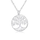 WANDA PLATA Lebensbaum anhänger, lebensbaum Kette, Baum des Lebens Halskette in 925 Sterling Silber by (45)