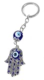 Nazareth Store Evil Eye Keychain Hamsa Fatima Hand Schutz Charme Schlüsselanhänger Glück Amulett