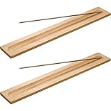 5 Stücke Bambus Holz Räucherstäbchen Halter Weihrauch Brenner Asche Fänger, 9,06 Zoll Lang (Holz Farbe)