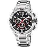 Festina Herren Analog Quarz Uhr mit Edelstahl Armband F20522/6