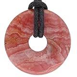 Lebensquelle Plus Rhodochrosit Edelstein Donut | Ø 30 mm Anhänger