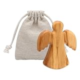 Holz Schutzengel Geschenk, Olivenholz-Schutzengel, Schutzengel-Glücksbringer, Glücksbringer Prüfung Handschmeichler, Gebet christliches Geschenk, für Familie, Christen, Freunde, Prüfling, Patient