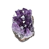Soulnioi Natürlicher Amethyst-Kristall-Cluster Irrgular Stein Lila Quarz Geode für Wohnkultur (1 Stück 30g)